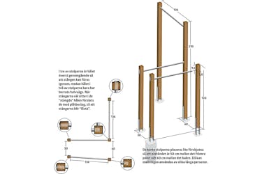 Ritning - bygga utegym i trädgården Ritning - bygga utegym i trädgården